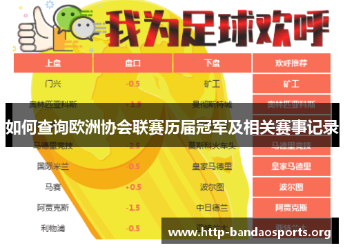 如何查询欧洲协会联赛历届冠军及相关赛事记录 如何查询欧洲协会联赛历届冠军及相关赛事记录